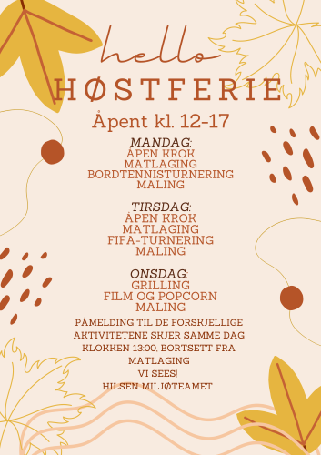 Plakat h&oslash;stferien 2024